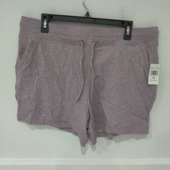 NWT 32 Degrees Women's Drawstring Shorts Heather Purple Size L $45 4A017 - Picture 1 of 2